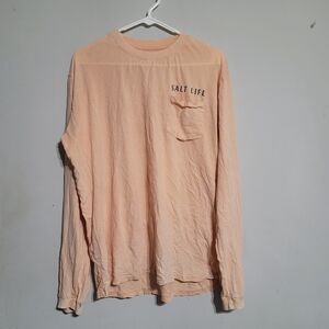 Salt Life Men's Peach Long Sleeve Shirt Large‎